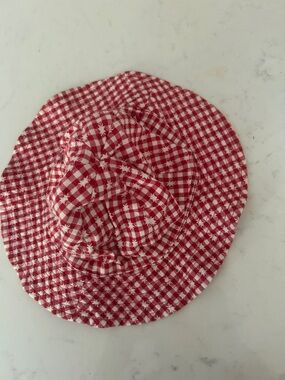 Old Navy Red and White Gingham Bucket Hat for Kids